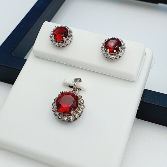 "925 Sterling Silver Cubic Zircon Jewelry Set, UU1P7A7035 - Picture 2 of 9